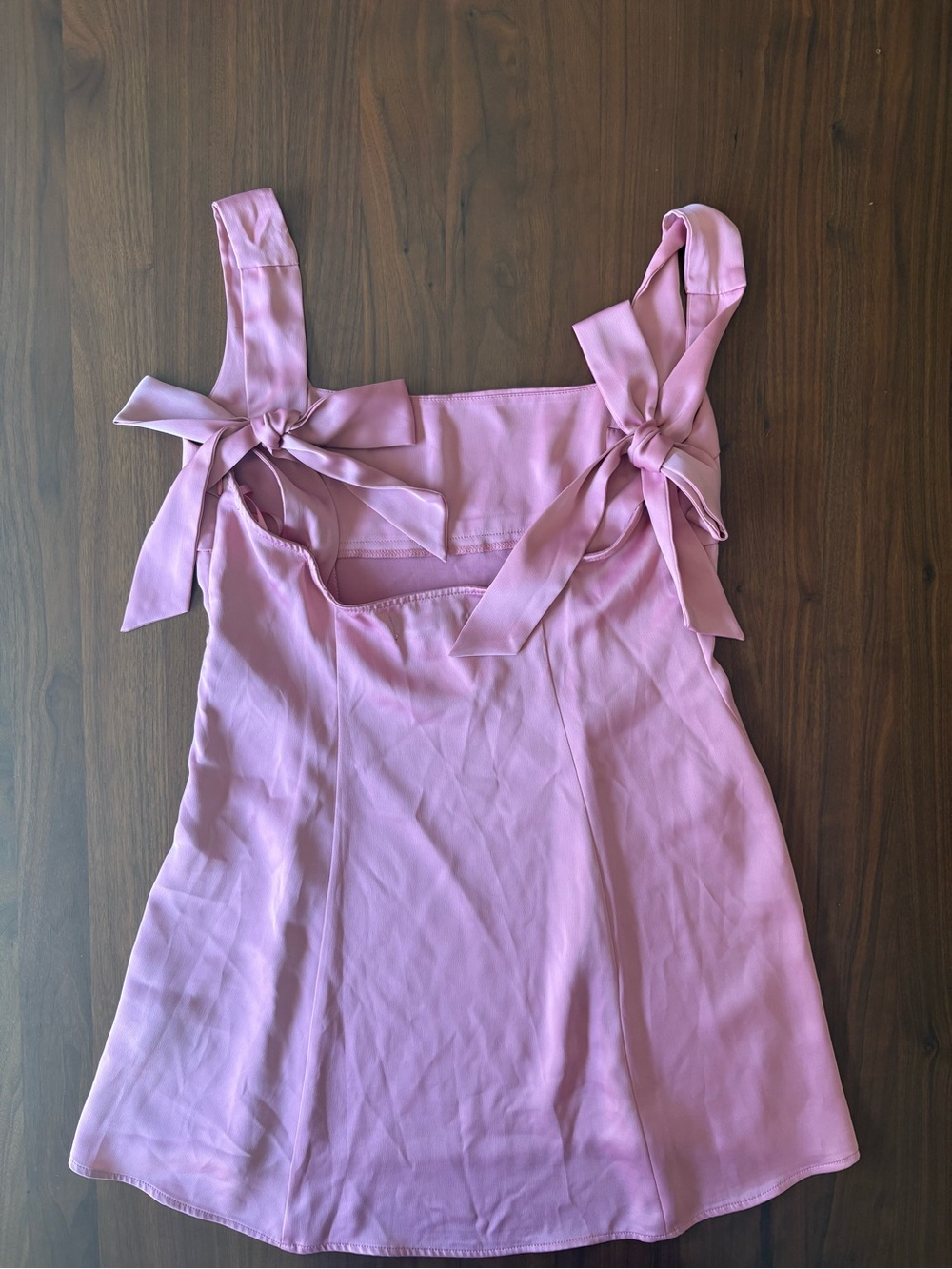 Urban Outfitters Bri Double Bow Satin Mini Dress - Picture 4 of 4